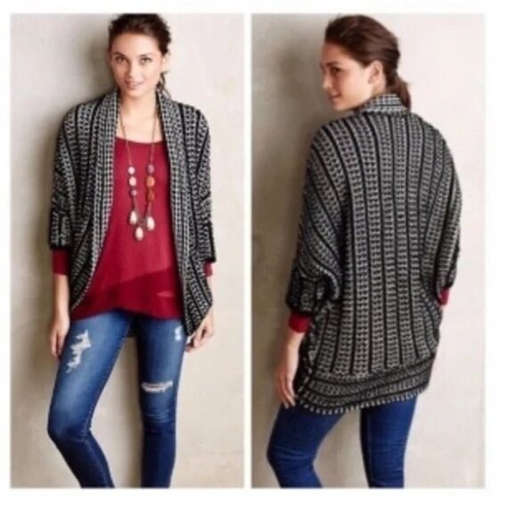 Anthropologie Sweaters - Anthropologie Moth Maija Wool Chunky Cocoon Cardigan Sweater